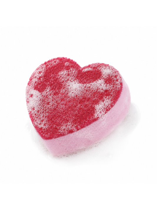 Heart-shaped kitchen sponge