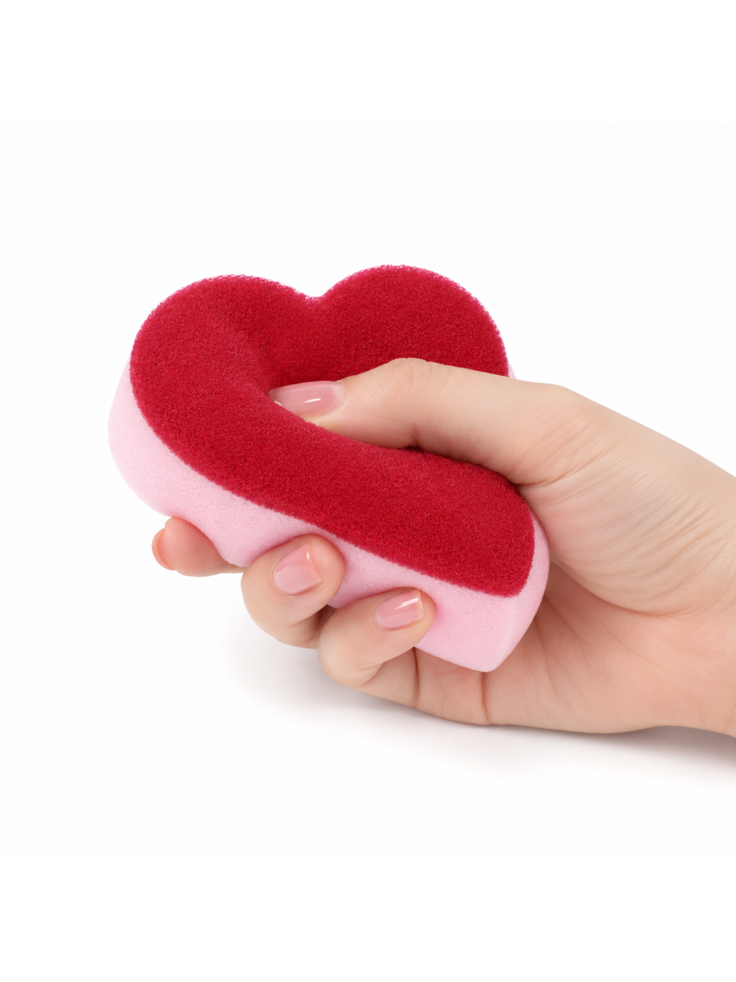 Heart-shaped kitchen sponge